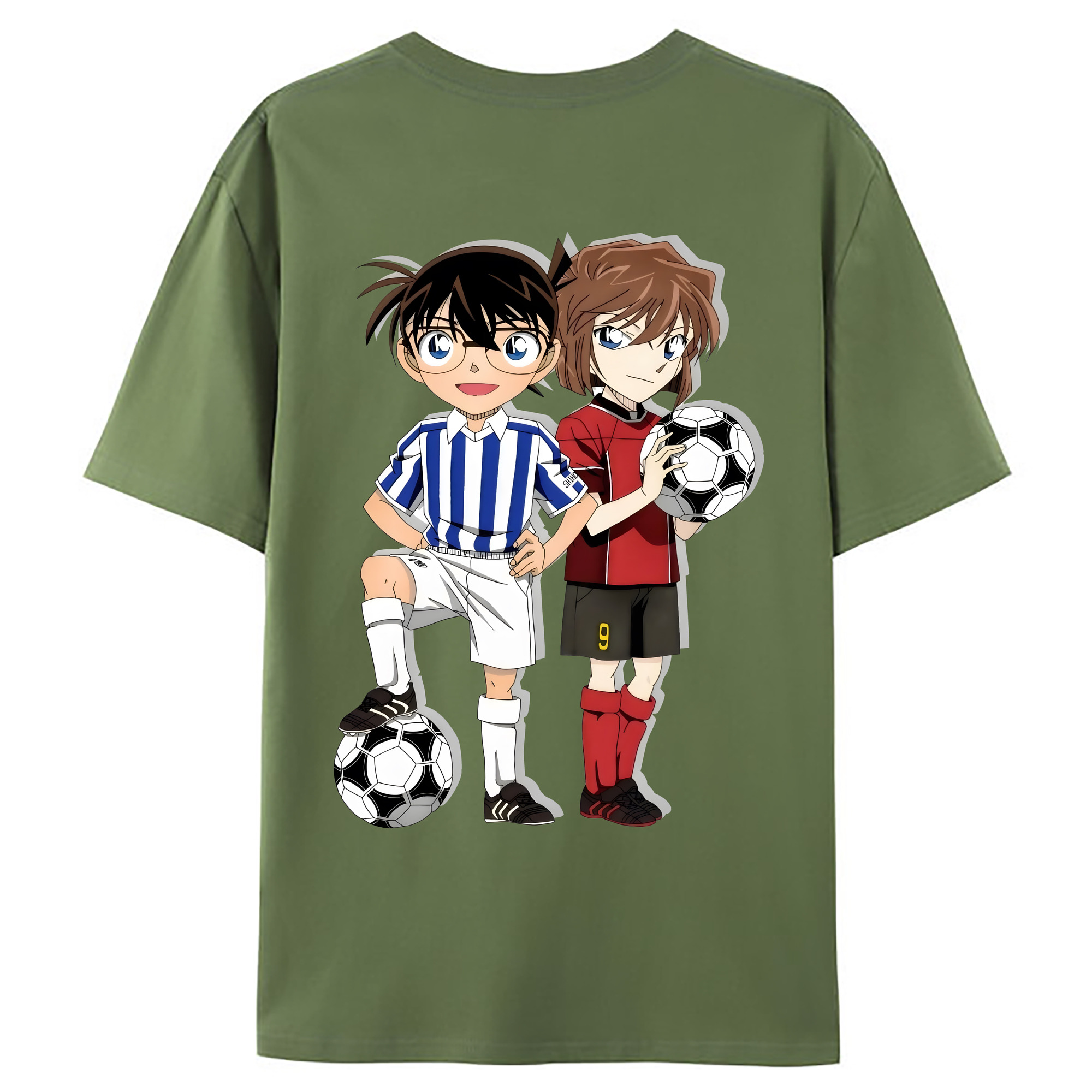 （画像用） 名探偵コナン 灰原 哀 はいばら あい Detective Conan Anita Hailey、Vi Graythorn Haibara Ai 綿100％ メンズ半袖Tシャツ（バックプリント） 通気性